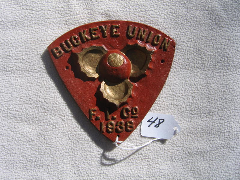 Buckeye Union F.I. Co. 1938 - 1965. Metal. 5 1/4 i