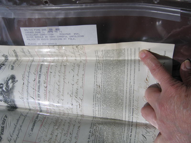 Baltic Fire Insurance Company Policy. Fire Policy