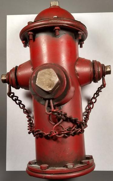 Fire hydrant bank. Metal. 10.5 inches tall. Real