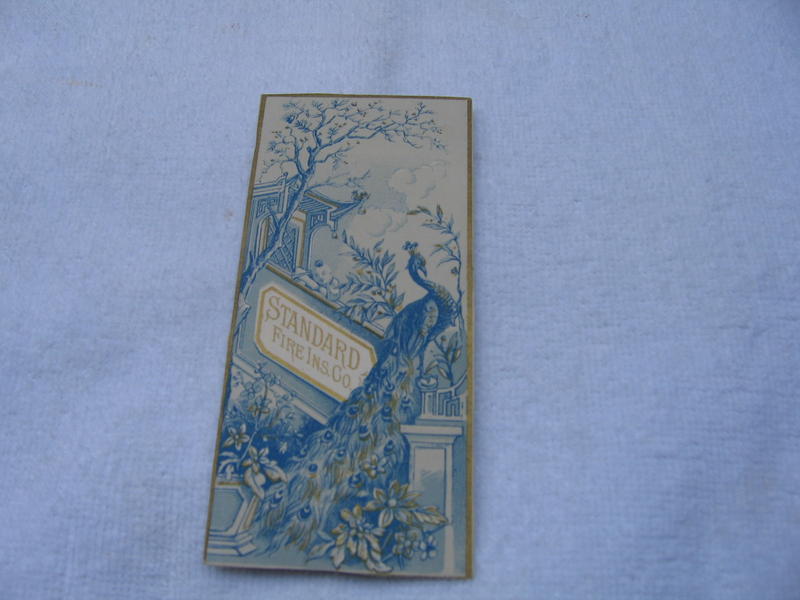 Standard Fire Ins. Co. Small Paper Item showing Ca
