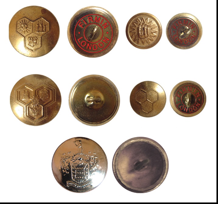 Sun Alliance (etc). FIVE TOTAL BUTTONS. Fire Un