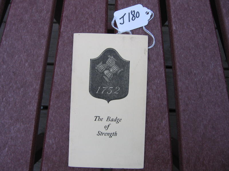 Booklet. The Badge of Strength. Fire Marks. The