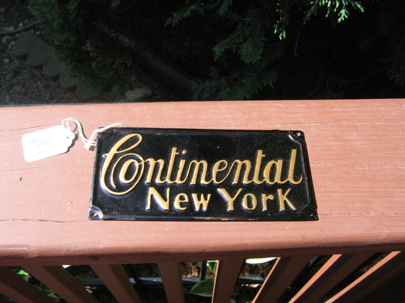 Continental Insurance Company. Tin. Rectangular.