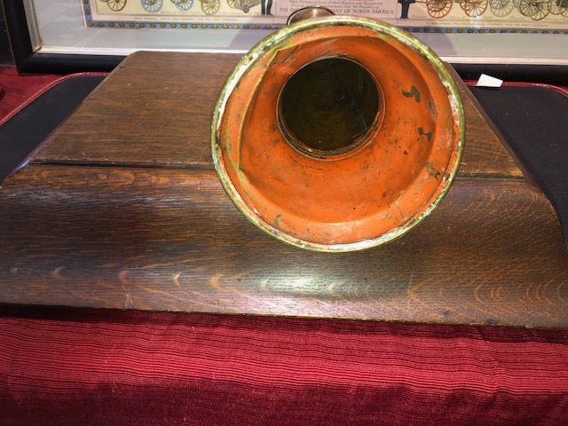 Inside of 1800's Brass Fire Trumpet.