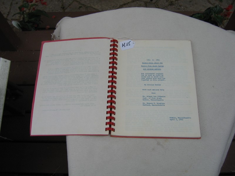 Boston Fire Alarm System and Related Matters. Pam