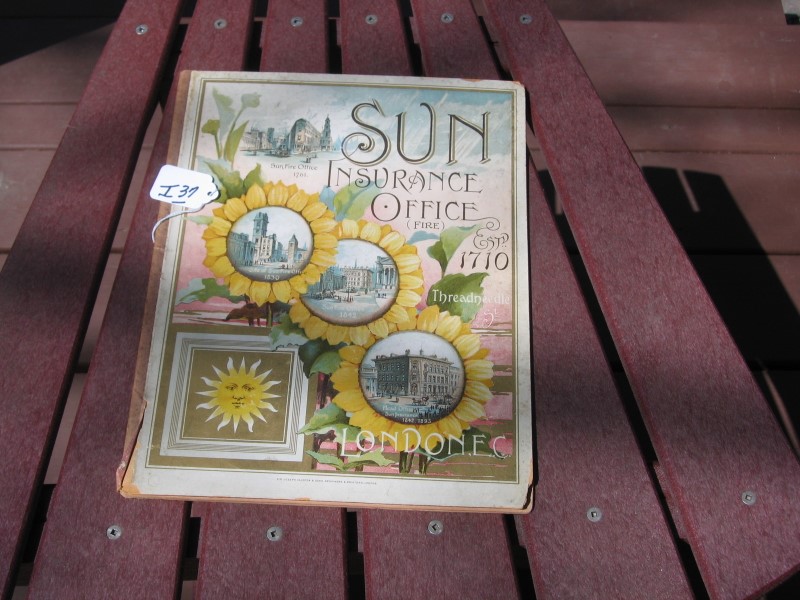 Sun Insurance Office Calendar Book from 1893. 7 p