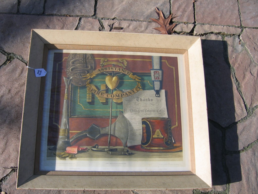 Early American Fire Fighting Gear Framed Print. C