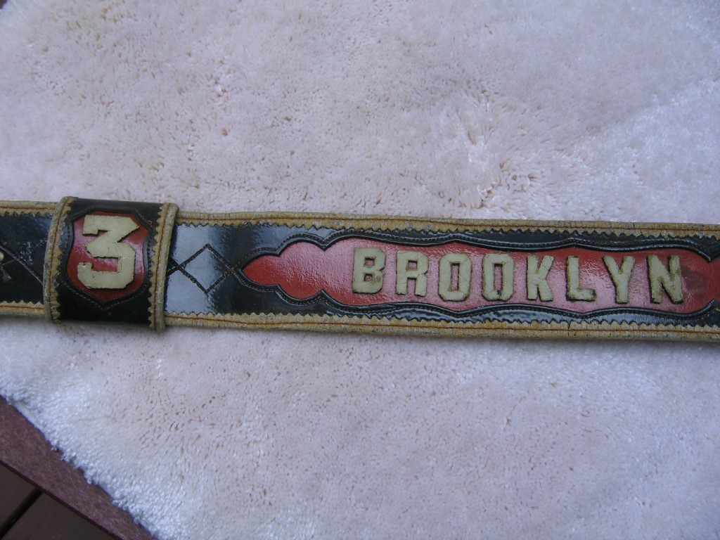 Fireman's Parade Belt. Showing the Detail for "Br