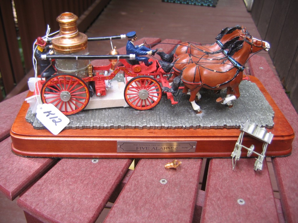 Fire Pumper Collectible called "Fire Alarms." Has