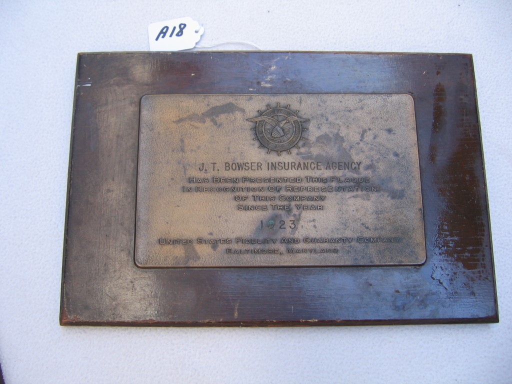 United States Fidelity Guaranty Presentation Plaqu