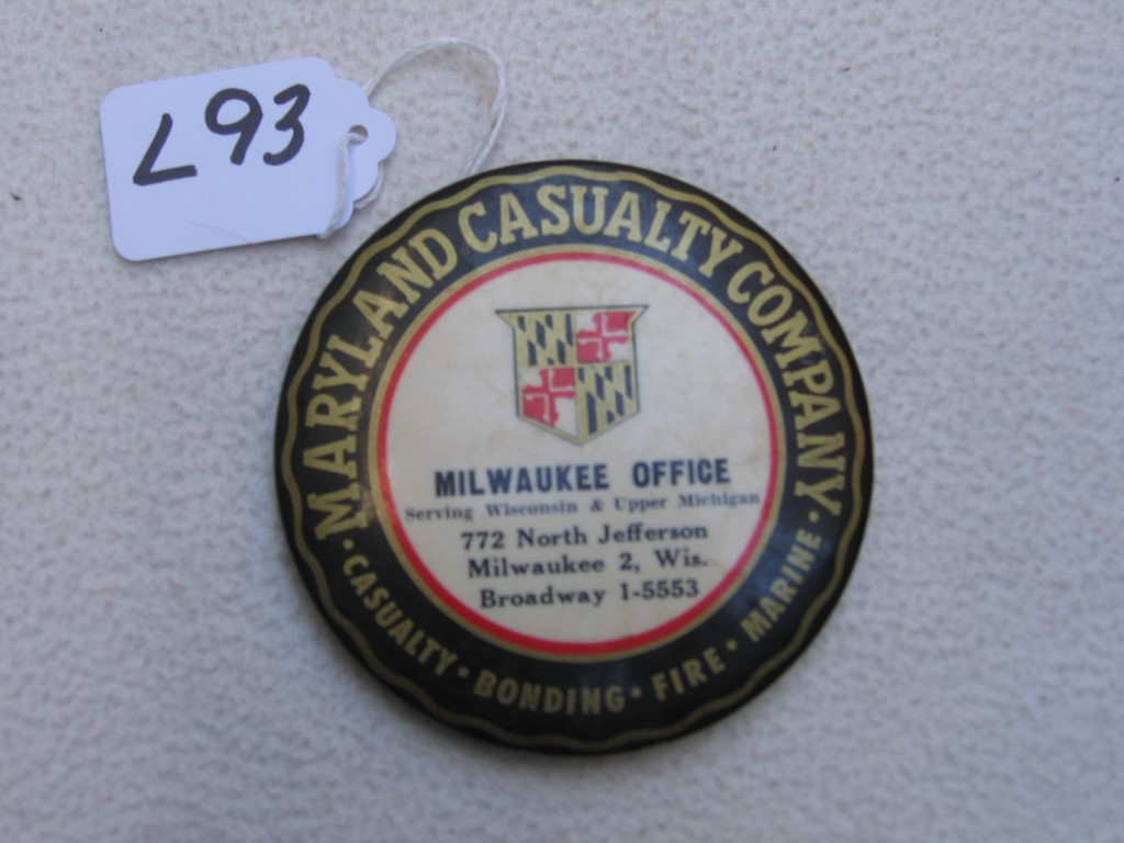 Maryland Casualty Company. Advertising Mirror. Mi