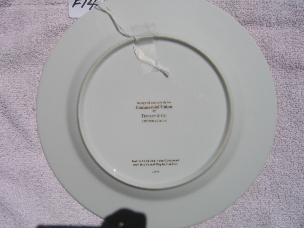 Back Side of Commercial Union Hand in Hand Plate s