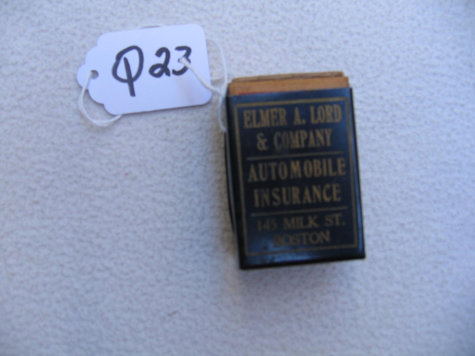 Match Holder. Elmer A. Lord & Company. Automobil