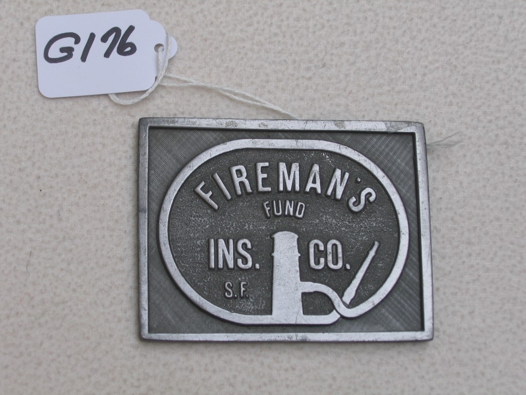 Fireman's Fund Ins. Co. S.F. on Front of Paperwei
