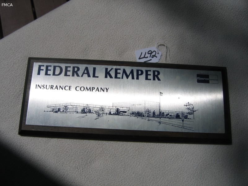 Federal Kemper Plaque