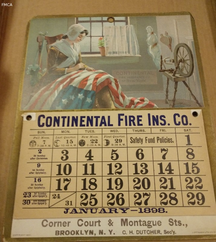 Continental Fire Ins. Calendar