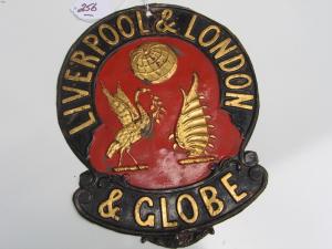 #256 Liverpool & London & Globe Fire Mark. B943