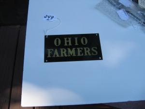 #154 Ohio Farmers Fire Mark. Bulau 174. Tin. Rectangle.