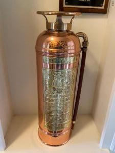 #218 2-1/2 Gallon Soda Acid AMFIRAPCO Fire Extinguisher. Has been restored. Circa Mid 20th Century.