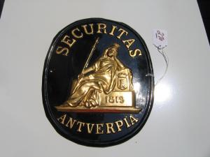 #228 Compagnie D’Assurance D’Anvers Securitas Societe Anonyme,  Antwerp, Belgium. Belgium Fire Mark.