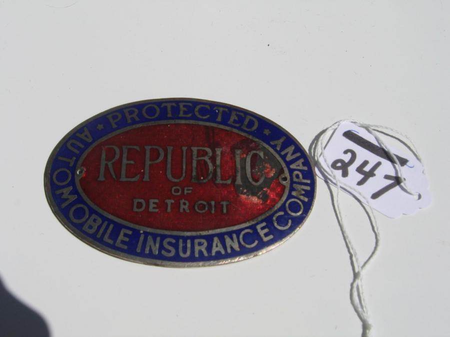 #247 Republic of Detroit  Auto Tag.