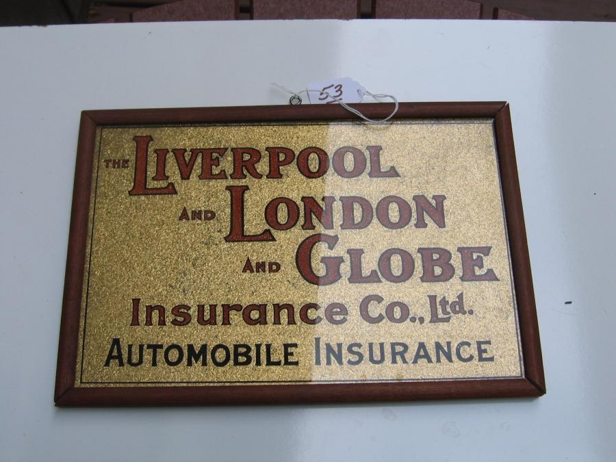 #053 Liverpool and London and Globe Insurance Company Sign