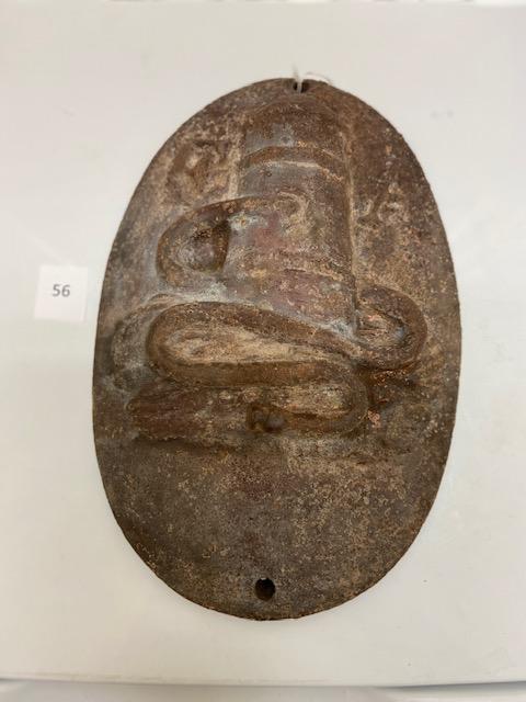 156 Firemark, U.S. Fire Association of Philadelphia, BU93VA. Double Drain Knobs. Rare.