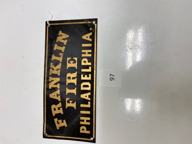 197 Firemark, U.S. Franklin Fire - Philadelphia, BU118. 1835.