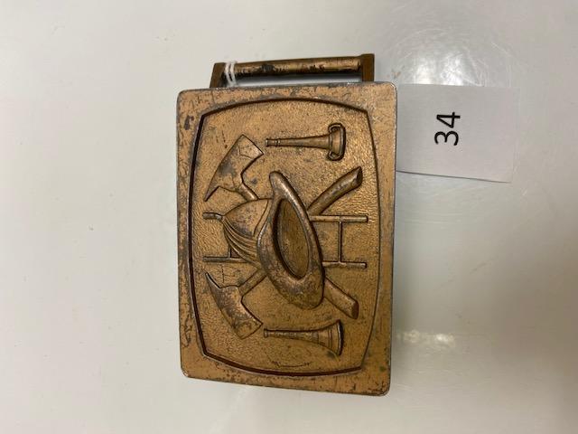 Fireman's Brass Belt Buckle