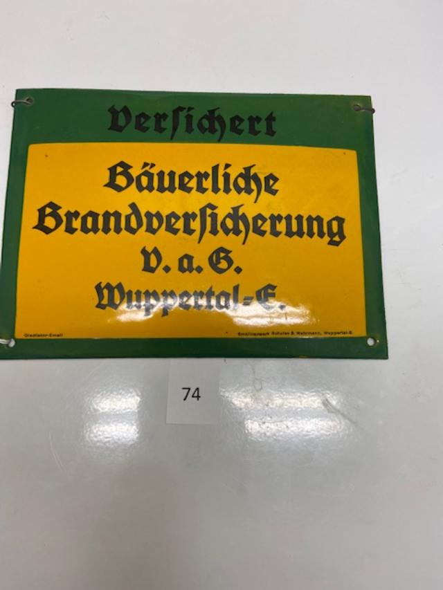 Bauerliche Brandverficherung Fire Mark E#14