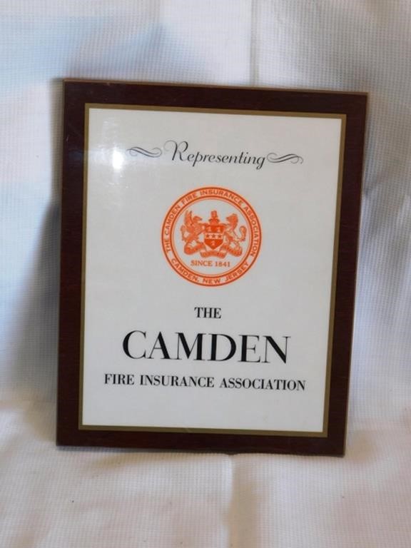Plaque, Camden fire insurance