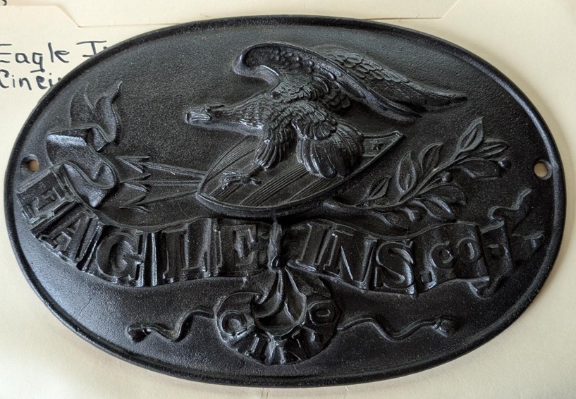Eagle Insurance Company, Cincinnati, OH, cast iron, B195, issued about 1850