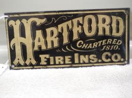 Hartford fire mark - BU#75 VA  6 3/4 x 3 1/8