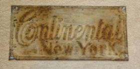 Continental Ins. Co. of NY. Tin. 3 5/16"x7". Ma