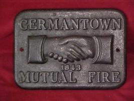 Germantown Mutual Fire 1843. Philadelphia, Pennsyl