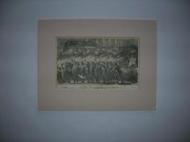 Framed Print titled "Torch-Light Procession of Fir