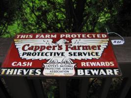 Sign. This Farm Protected. Cappers Farmer Protec