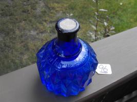 Cobalt Blue Glass Grenade. New York Fire Extingui