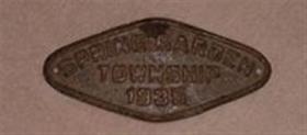Spring Garden Township 1935. Fire Tag.