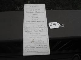 Home Insurance Company Policy. 9th Dec,1872 to 9t