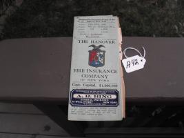 Hanover Fire Insurance Company Policy. 27th June,
