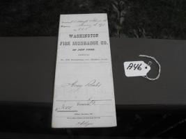 Washington Fire Insurance Co of New York Policy.