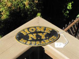 Home Insurance Company. New York. Tin. Oval. R