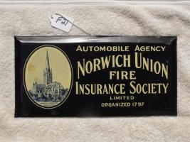 Norwich Union Fire Insurance Society Sign. Automob