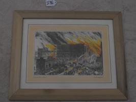 Picture of Building on fire. Identified as Fire P