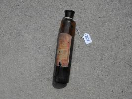 Pyrofite Fluid Fire Extinguisher. Brown Glass Cyl