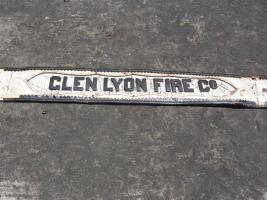 Clen Lyon Fire Co. Fire Belt. White Leather. Pict