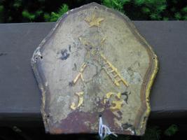 Helmet Shield. Star, Hook and Ladder and J. G. on