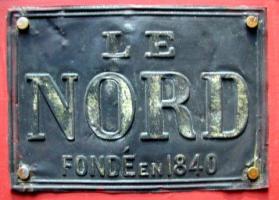 Le Nord Fire Mark. France. Traces of original pa