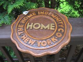 Home Insurance Company New York Plaque. Pressed W